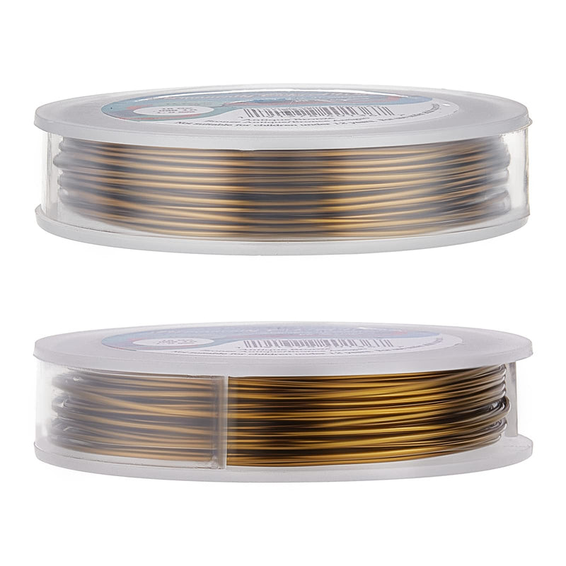 BENECREAT 18-Gauge Tarnish Resistant Antique Bronze Wire, 33-Feet/11-Yard 18-Gauge(33-Feet/11-Yard) - NewNest Australia