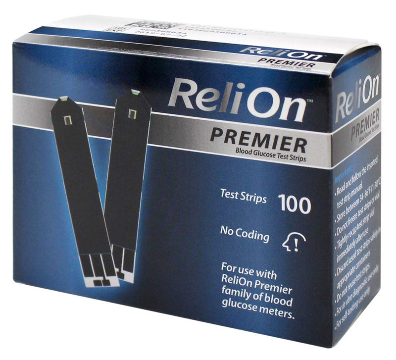 ReliOn Premier Blood Glucose Test Strips, 100 Ct (2 pk) - NewNest Australia