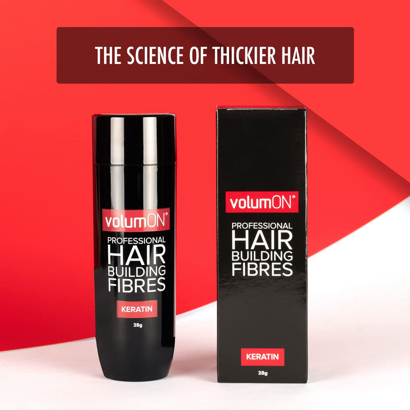 Hair Fibres x2 VOLUMON Keratin Hair Building Fibres for Thinning Hair - Instantly Conceals Thinning Areas for Fuller Thicker Hair - For Men & Women 28g x2 (Auburn) Auburn - NewNest Australia