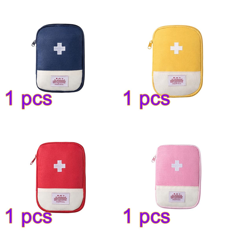 Urfeda Pack Of 4 Medication Bags, Portable Mini First Aid Sets, Empty Travel First Aid Kit Bag, Medical Emergency Bag, Waterproof Medicine Storage Bag, Medication Bag For Home, Office, Travel S 4 Pieces - NewNest Australia