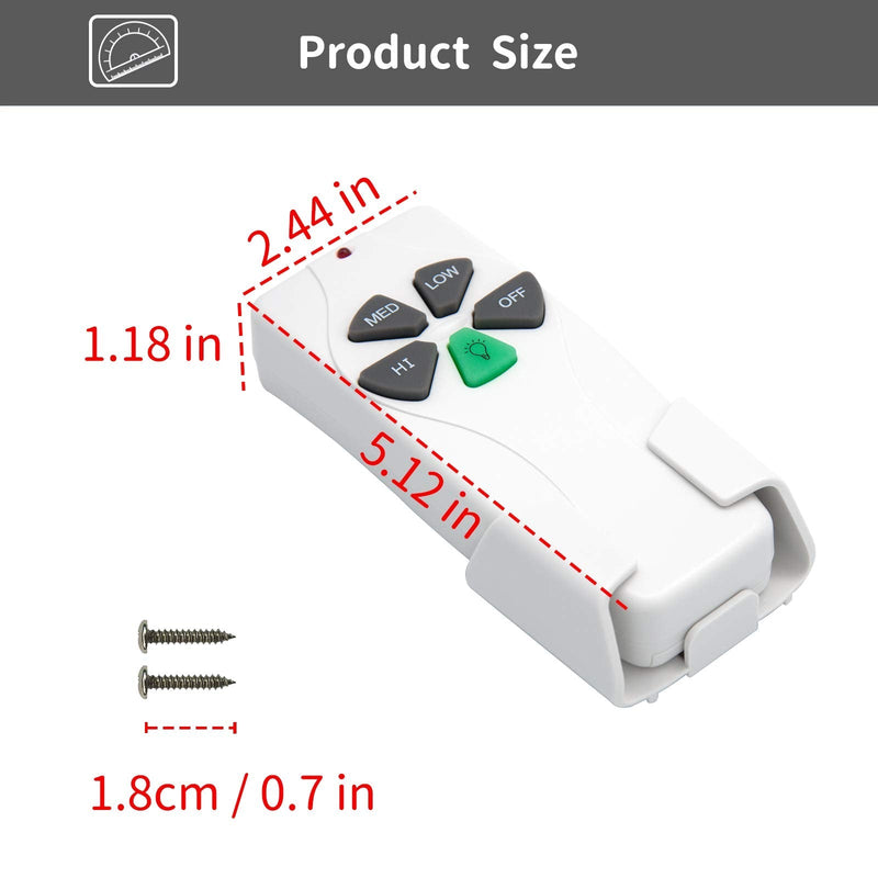 53T Ceiling Fan Remote Control Replacement for Harbor Breeze Hampton Bay Hunter, Replace 2AAZPFAN53T FAN-53T L3HFAN11T FAN-11T L3HFAN35T1 FAN-35T KUJCE9103 CHQ8BT7030T CHQ7030T UC7030T (Remote Only) 53T - NewNest Australia