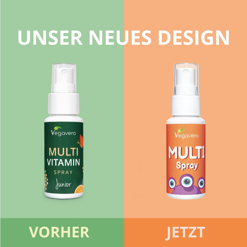 MULTIVITAMIN SPRAY FOR CHILDREN Vegavero® | Without sugar & artificial additives | From 1-13 years | With 11 vitamins | Strengthen immune system children * - NewNest Australia