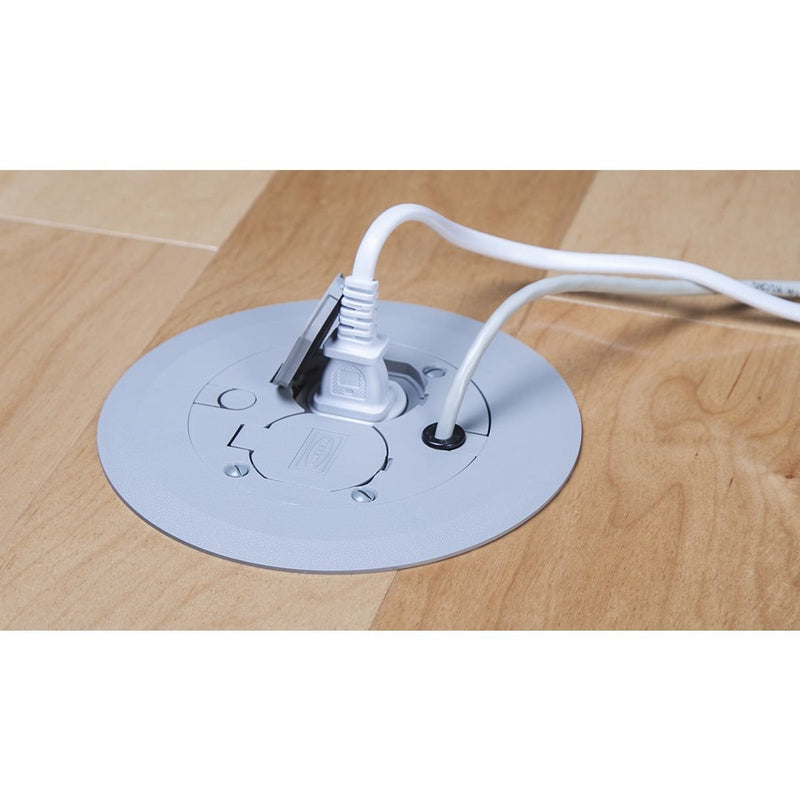 Hubbell RACO 6299 Round Nonmetallic Cover Kit Two-Lift Lids for 5511 Floor Box, 6.5 in. Dia, Gray - NewNest Australia