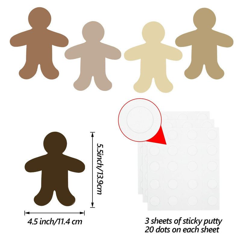 50 Pieces Person Multicultural Creative Cut-Outs People Shape Paper Cutout for Children to Design and Decorate, Craft Group Projects, Unity in Diversity Kids' Craft Projects for School/Home, 5.5 Inch - NewNest Australia