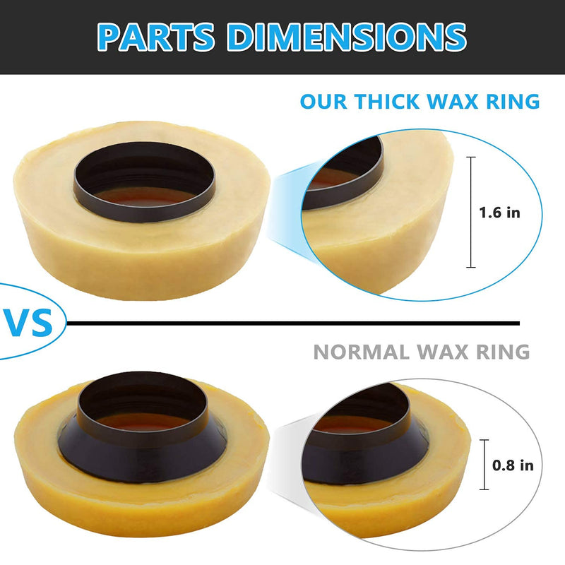Extra Thick Toilet Wax Ring Toilet Bowl Wax Seal Kit with Bolts Reinforced Urethane Core Gas/Odor and Watertight Seal Fit with 3-Inch and 4-Inch Waste Lines. - NewNest Australia