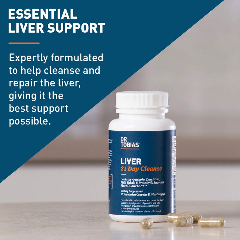Dr. Tobias Liver 21 Day Cleanse, Cleanses Liver and Supports Digestion, 63 Vegetable Capsules (3 Daily) - NewNest Australia