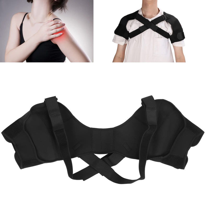 Elastic Shoulder Bandage Shoulder Strap, Double Shoulder Support Shoulder Wrap Protection Shoulder Strap Bandage For Outdoor Hiking Lifting Sports Posture Correction Shoulder Strap Back Stabilizer (M) - NewNest Australia