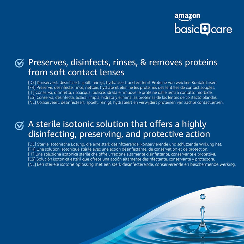 Amazon Basic Care All-In-One Soft Contact Lens Solution, 360ml, 3-pack - NewNest Australia