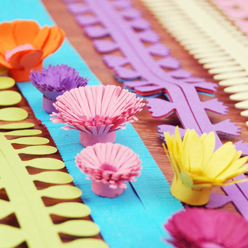 Woohome 143 PCS Paper Quilling Strips Flower Design Set Quilling Flowers Paper Handmade Flower Design Paper Art Quilling for Crafts, Home Decoration - NewNest Australia