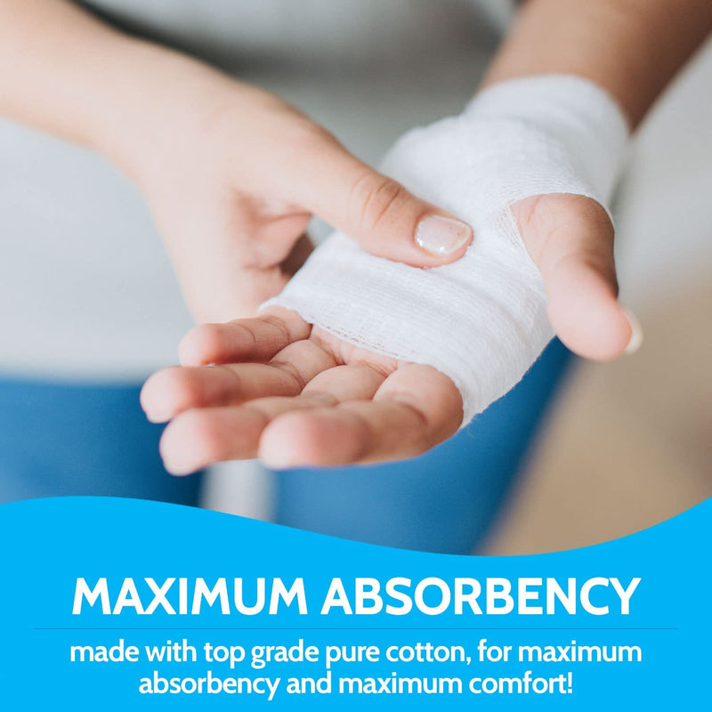 Gauze Bandage Rolls - 4 Yards Per Roll of Sterile Medical Grade Gauze Bandage and Stretch Bandage Wrapping for Dressing All Types of Wounds and First Aid Kit by MEDca, (2" Pack of 12) 2 Inch 12 Count (Pack of 1) - NewNest Australia
