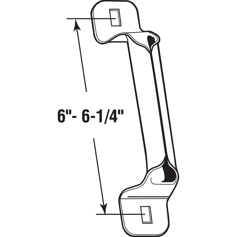 Prime-Line MP52130 Garage Door Bottom Lift Handle, 6-Inch, Steel, Zinc Plated Finish, 2 Piece - NewNest Australia