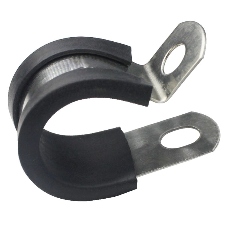 Ronteix 20 Pack,Rubber Cushioned Cable Clamp for Wire Pipe Tube U Bolt Fitting 304 Stainless Steel (3/8") 3/8" - NewNest Australia