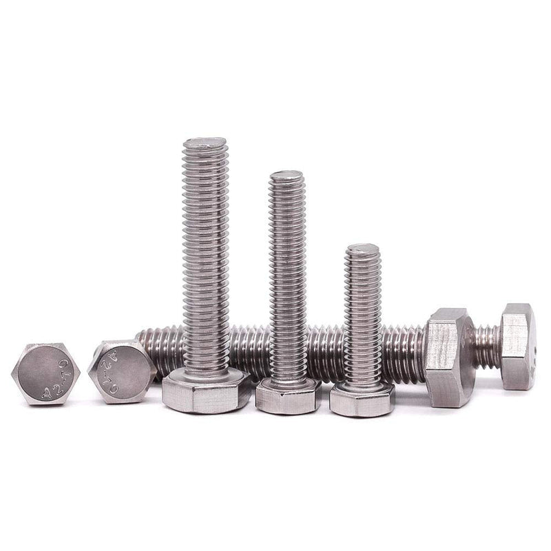 1/2-13 x 1-1/2" (1/4" to 5" Available) Hex Head Cap Bolts Screws, 304 Stainless Steel 18-8 Hexagon Head Bolts, Coarse Thread UNC, Full Thread, Pack of 6 1/2-13 x 1-1/2" (6 PCS) - NewNest Australia