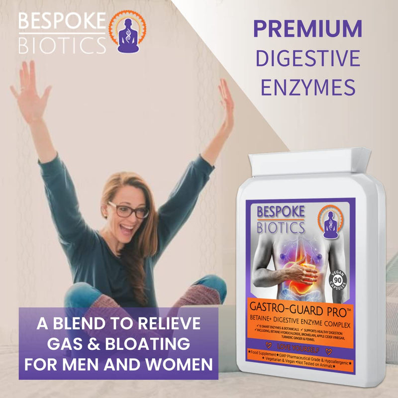 Digestive Enzymes| Bloating, Bowel & Digestion| Leaky Gut| Sp Offer| Betaine+ | 90 Caps | Vegan | Betaine HCL | Great Keto | Bromelaine | Papaine | Mint | Turmeric| Ginger| Cider| UK - NewNest Australia