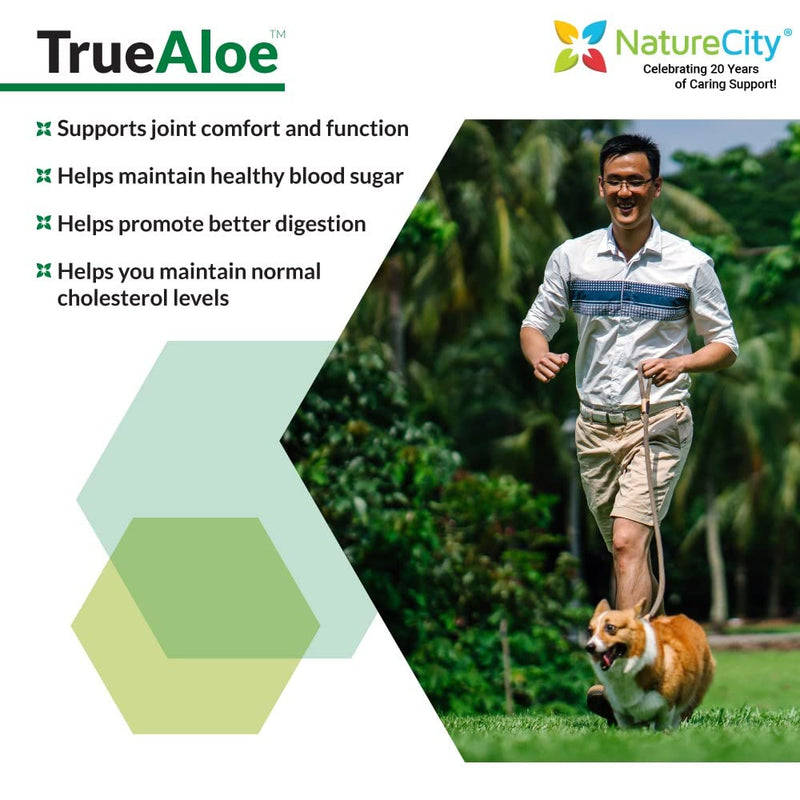 True-Aloe 40,000mg Gel Equivalent Per Capsule – Made with Organic Aloe Vera (120 Capsules) 1 - NewNest Australia