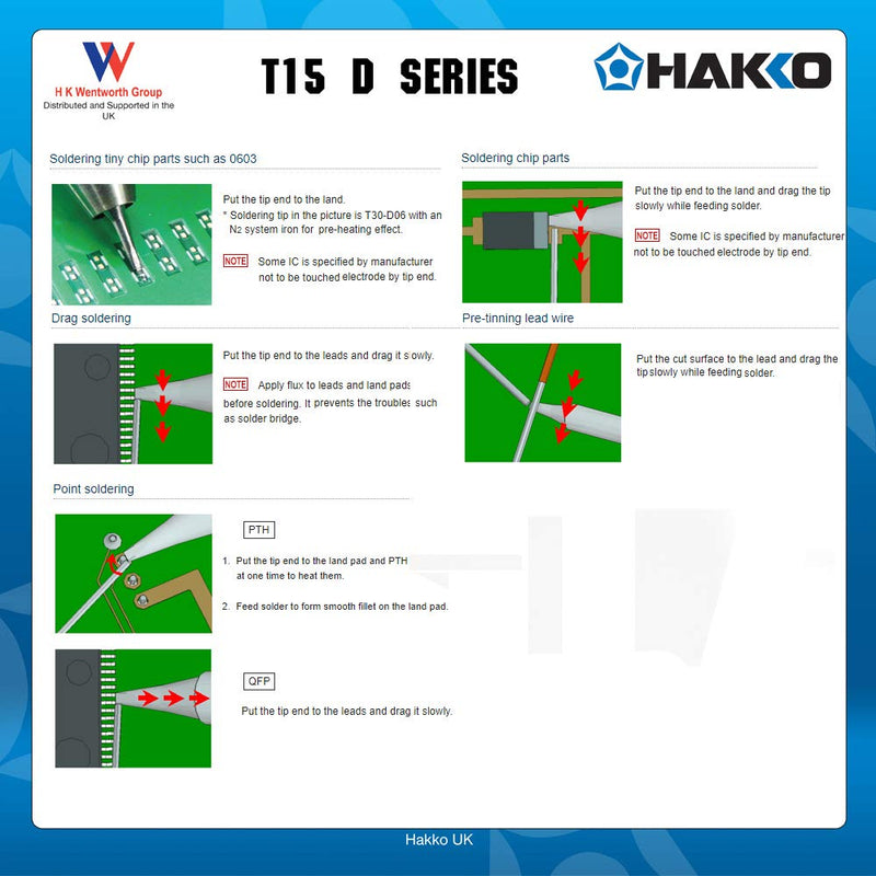 Hakko T15-D4 Chisel Tip 4 x 7.5mm for FM-2027 Iron - NewNest Australia