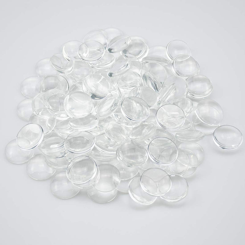 Foraineam 150 Pieces 1 inch Glass Dome Cabochons Crystal Clear Round Cabochon for Photo Pendant Craft Jewelry Making - NewNest Australia