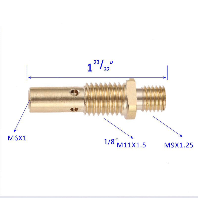 Mig Welding Gun Kit 0.023" for Lincoln Magnum 100L Tweco Mini/#1 Mig Guns: 20pcs Contact Tips 11-23 0.023" + 2pcs Gas Nozzles 21-50 1/2" + 2pcs Welding Diffuser 35-50 (Pack of 24) - NewNest Australia