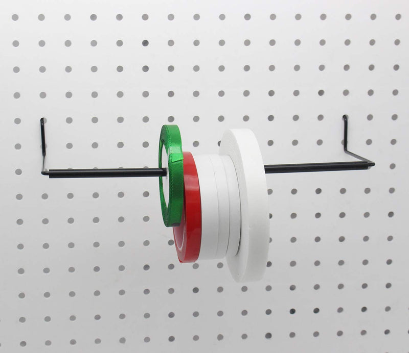 Paper Towel Holder for Pegboard, Extendable, Fit Any Standard Pegboard, Pegboard Organization Accessory Hook for Workshop, Garage, Kitchen, Laundry Room, Bathroom 2 Packs, Black (2 PCS) 2 PCS - NewNest Australia