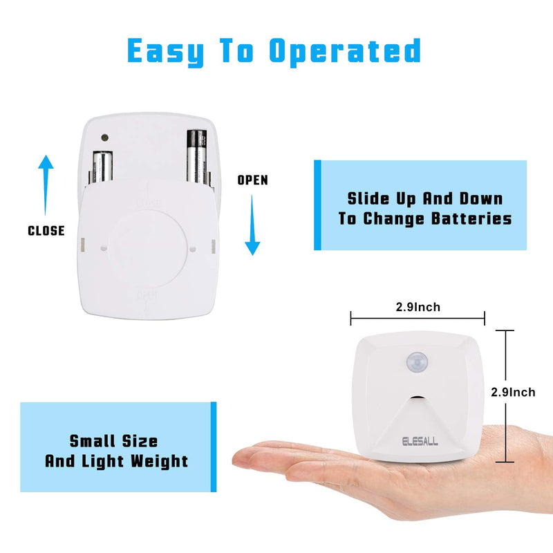 Stick-on Motion Sensor Lights, Warm White LED Night Light, Stick-Anywhere Stair Lights, Closet Light, Battery Operated Wall Light for Kitchen, Hallway, Bedroom, Bathroom, Stairs, 6-Pack - NewNest Australia