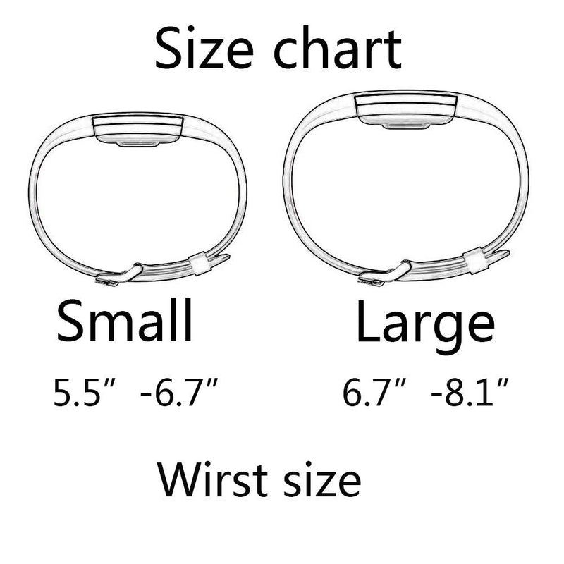 Replacement Bands for Fitbit Charge 2, Silicone Adjustable Classic Bands for Fitbit Charge 2,Women Men Black Large - NewNest Australia