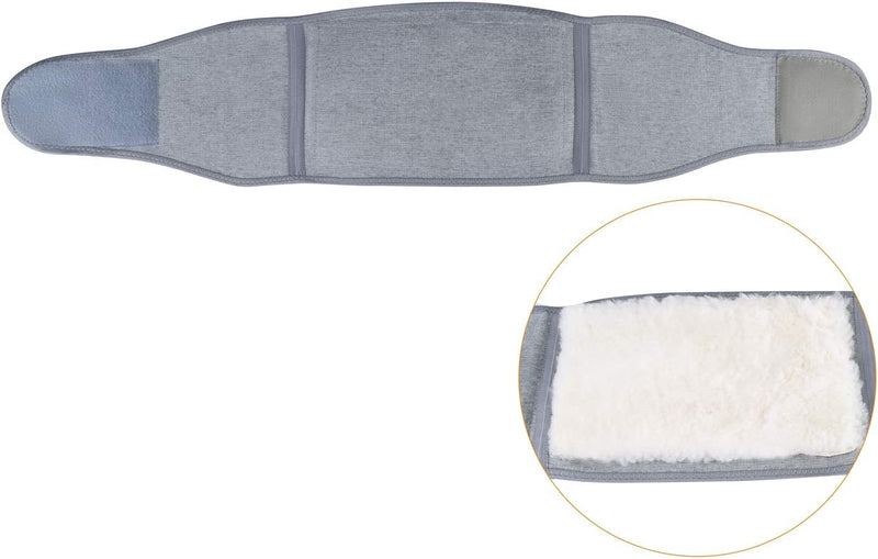 Winter Thicken Cashmere Waist Warmer Band Thermal Abdominal Binder Stomach Lumbar Back Support Brace Waist Wrap Belt Band Back Kidney Warmer Pain Relief Recovery for Women Men Waistline 34-43inch Grey - NewNest Australia