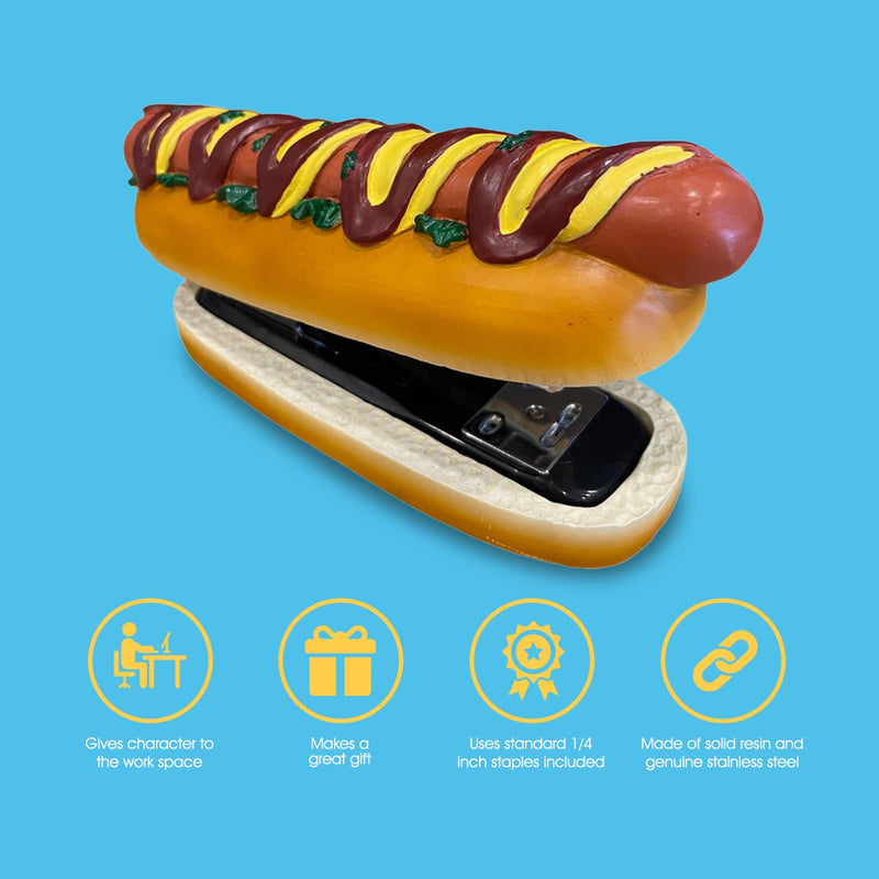 ELIKAI Hot Dog Stapler - Staplers for Desk - Office Gifts - Fun Gifts - Novelty Gifts - Funny Office Supplies- Hot Dog Gifts - Hot Dog Stuff - Novelty Office Supplies - Novelty Stapler - NewNest Australia