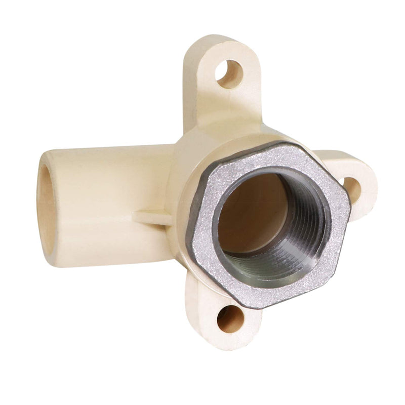 Supply Giant TTDQE034 Female x CPVC Drop Ear Elbow Transition Pipe Fitting Durable Over Molded One-Piece Design 1/2 in. Lead Free Plastic, White - NewNest Australia