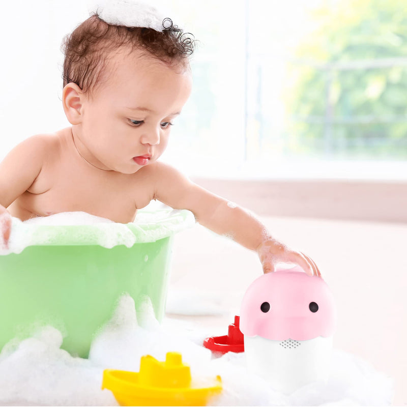 Navaris Baby Hair Rinser - Cute Animal Jug for Bath with 3 Different Pour Spouts - Helps Keep Water and Shampoo Out of Baby's Face and Eyes - Pink Light Pink - NewNest Australia