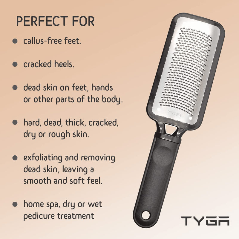 Tyga Foot Rasp Foot File And Callus Remover - Pedicure Tool For Removing Dead Skin, Feet Hard Skin Remover, Foot Scraper, Can Be Used On Both Wet And Dry Feet - NewNest Australia