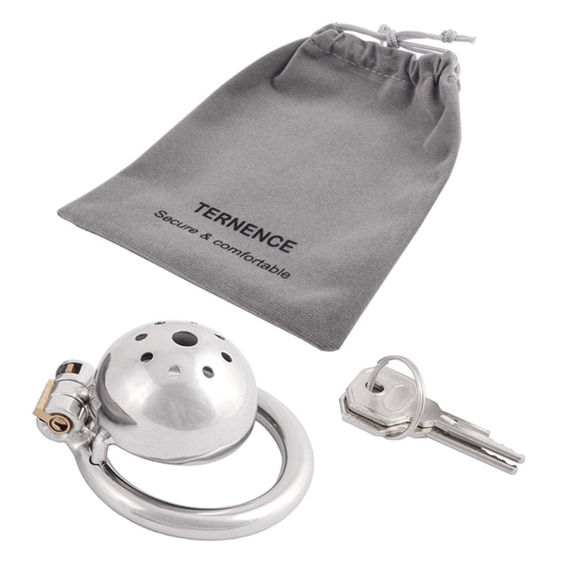 TERNENCE Metal Chastity Device Male Comfortable Virginity Lock Chastity Belt with Small Cage C240 (1.57 inch / 40mm) 1.57 Inch (Pack of 1) - NewNest Australia