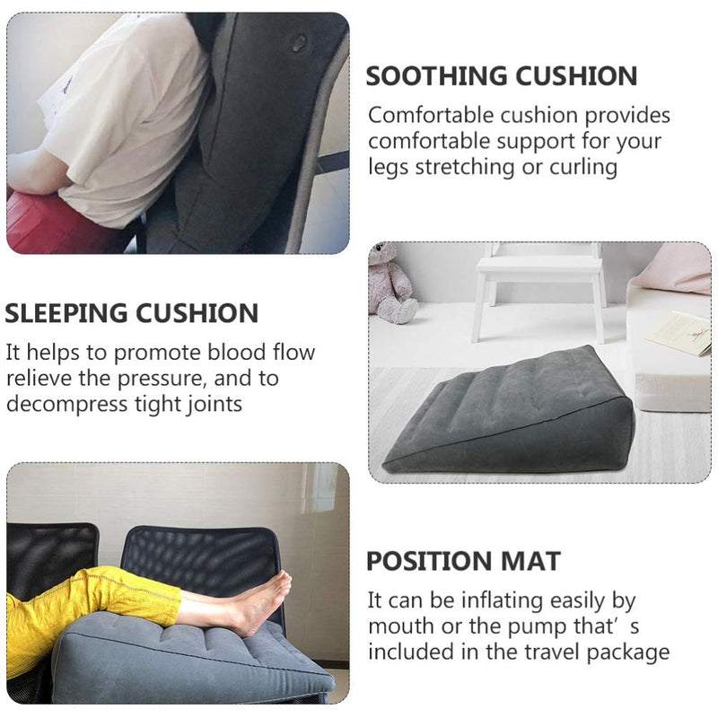 Healifty Inflatable Wedge Pillow Triangle Portable Bed Wedge Leg Rest Lifter Cushion Pillow for Post- Surgery Pain Relief Foot Ankle Injury Sleeping Travel Trip - NewNest Australia