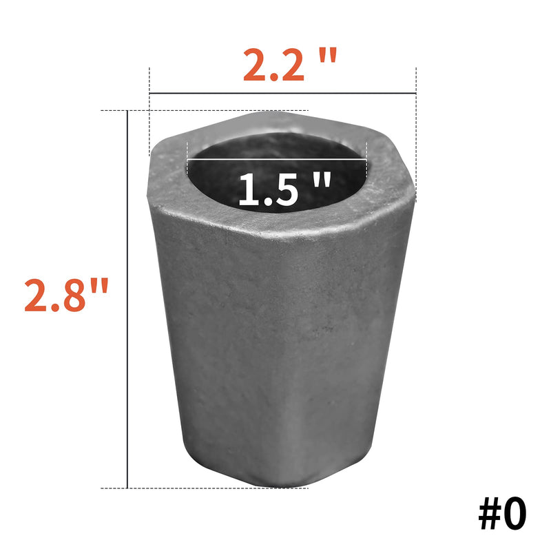 CANALHOUT Silicon Carbide Graphite Crucibles,Crucibles for Melting Metal,Withstand The High Temperature 1800℃(3272°F),Melting Casting Refining Aluminum Gold Silver Copper (0.5KG No.0) 0.5KG No.0 - NewNest Australia