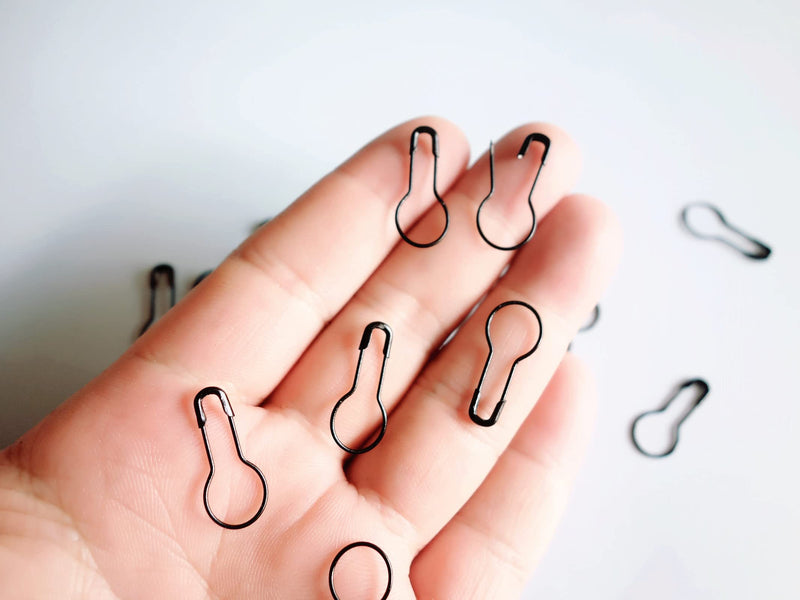 Transun Moo 1000Pcs Black Safety Pins 0.8" Metal Bulb Pins Gourd Pin Clothing Tag Pins Calabash Pin for DIY Craft, Home Accessories - NewNest Australia