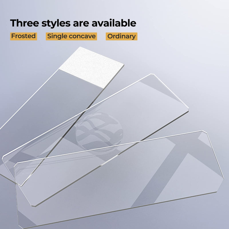Vabiooth Rounded Edge Microscope Slides Kit, 50 Pcs Pre-Cleaned Blank Microscope Slides and 100 Pcs 22x22mm Square Coverslips Cover Glass for Monocular Binocular Trinocular Microscopes Blank Slides/150 Pcs - NewNest Australia