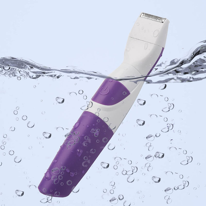 Wireless Bikini Trimmer for Women with 3 Trimming Combs, 2 in 1 Hair Removal Trimmer (Purple) - Waterproof - NewNest Australia