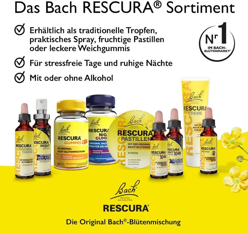 Original Bach RESCURA drops alcohol-free: (formerly Rescue) Bach flower mixture, 20ml alcohol-free 20 ml (pack of 1) - NewNest Australia