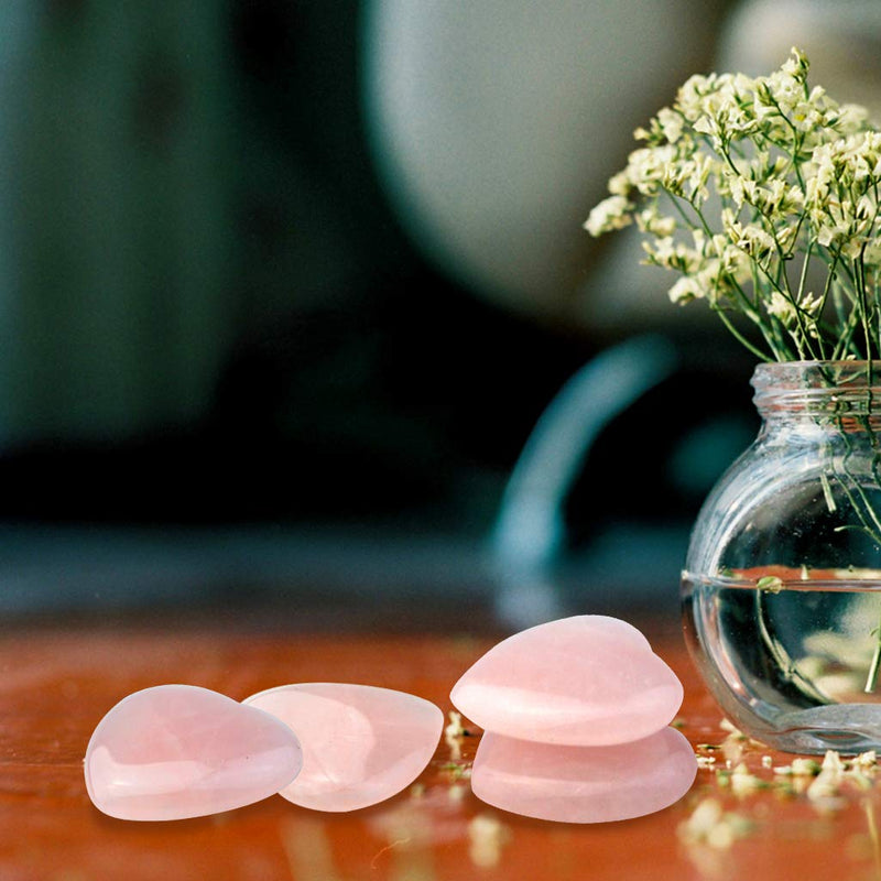 Marrywindix 15 Packs 0.8 Inches Healing Crystal Natural Rose Stone Heart Love Carved Palm Worry Stone Chakra Reiki Balancing - NewNest Australia