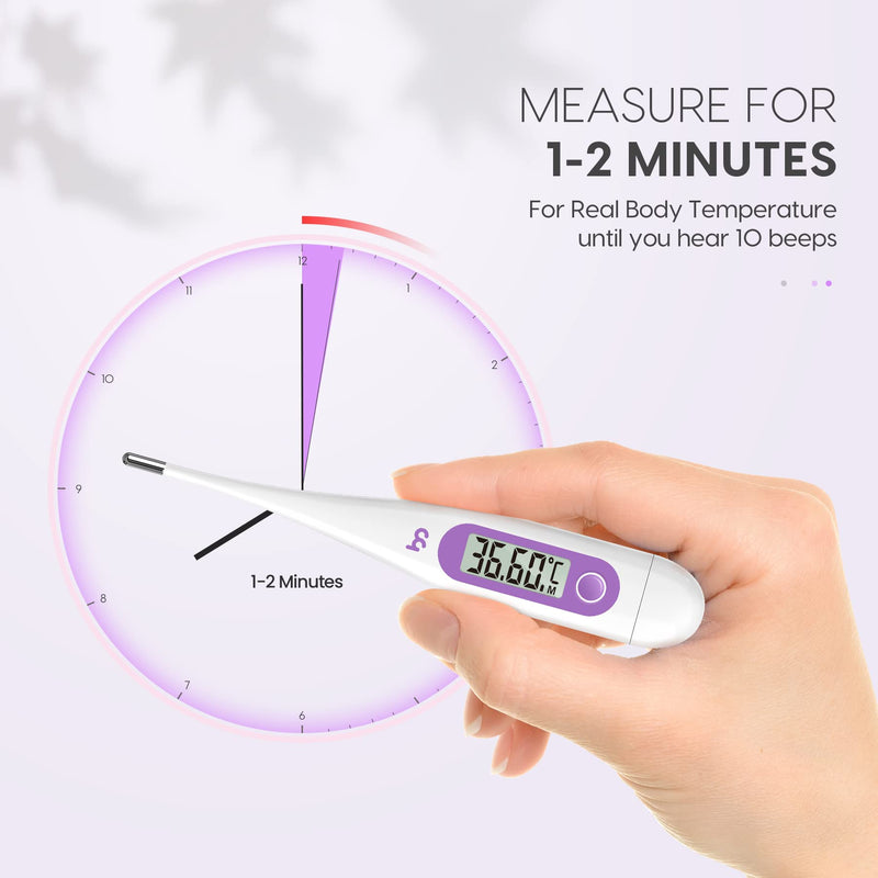 Femometer Vinca Lite Basal Thermometer, Digital Fertility Thermometer Fertility Monitor for Ovulation Cycle Control, No Bluetooth, Purple - NewNest Australia
