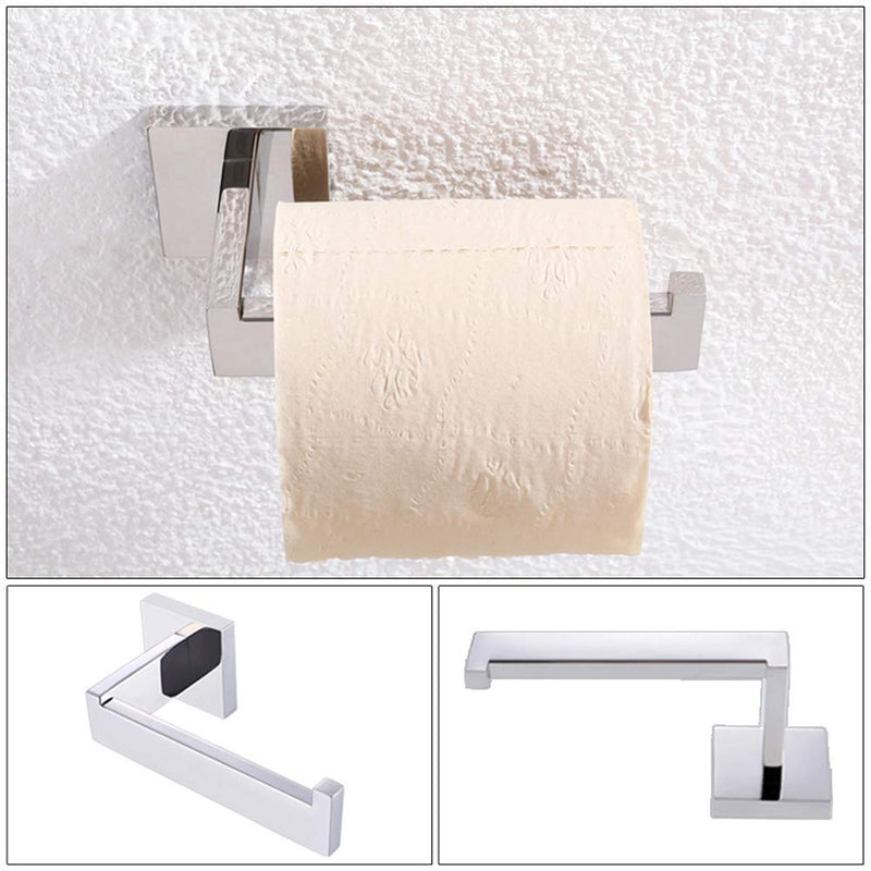 Toilet Paper Holder, Angle Simple SUS304 Stainless Steel Bathroom Tissue Holder, Open Arm Toilet Paper Roll Hanger Wall Mount, Polished Chrome - NewNest Australia