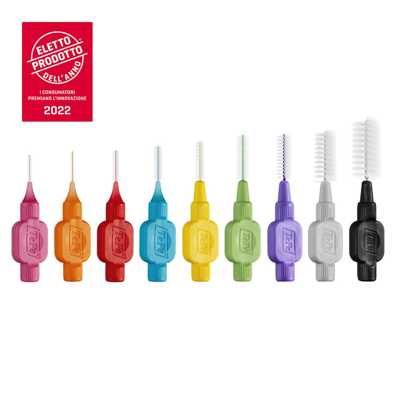 TePe Original Interdental Brushes - Easy to clean between teeth - 1 x 8 brushes - Diameter 0.5 mm - Red Rossa 8 pieces (pack of 1) One size - NewNest Australia