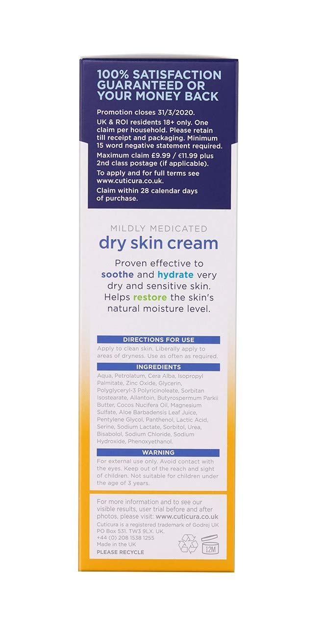 Cuticura Mildly Medicated Dry Skin Cream ml Advanced Moisturising Lotion For Very Dry and Sensitive Skin Suitable For Hands Feet and Body, Aloe Vera, 200 millilitre 200 ml (Pack of 1) - NewNest Australia