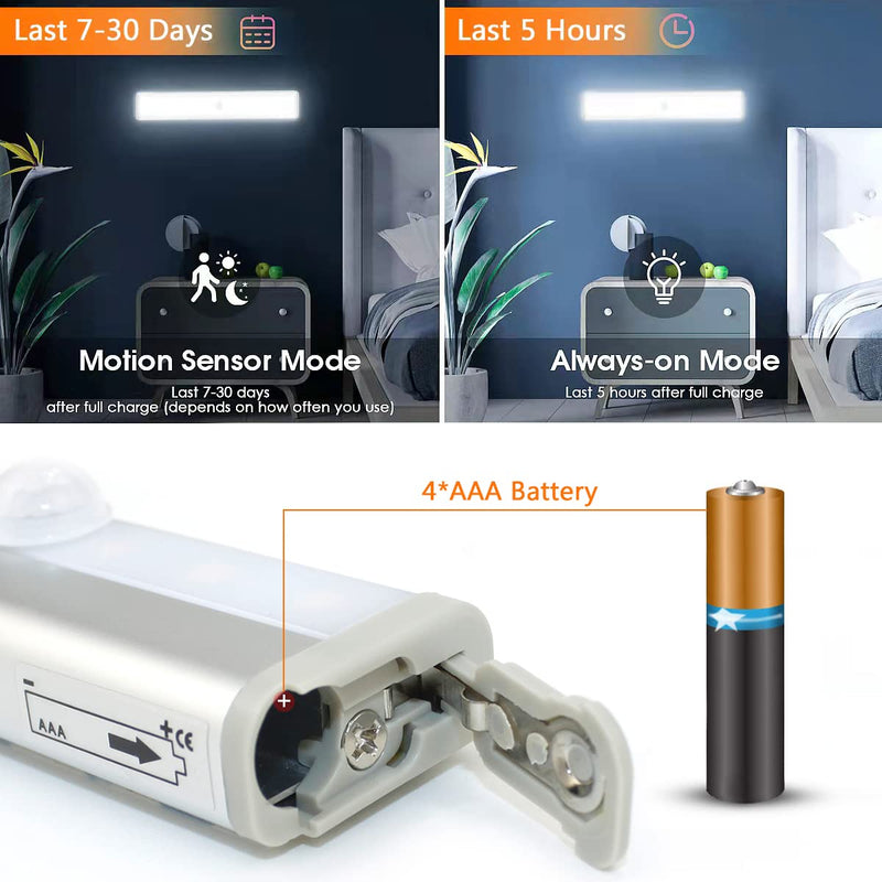 LED Closet Light Motion Activated, Under Cabinet Lights, Homelife Motion Sensor LED Lights, Stick-on Anywhere Battery Operated 10 LED Motion Sensor Night Light for Closet Hallway Stairway 2 Pack 2-pack - NewNest Australia