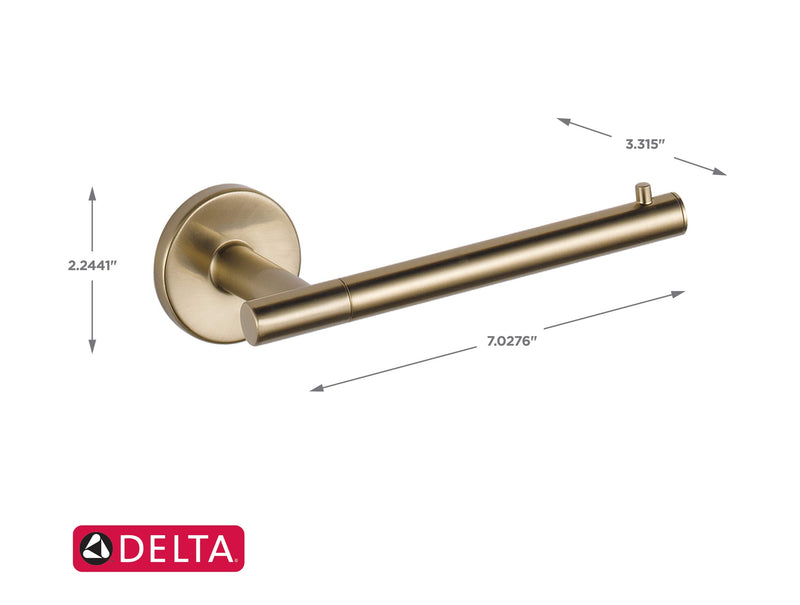 Delta Faucet 75950-CZ Trinsic Toilet Paper Holder, 3.31 x 7.00 x 3.31 inches, Champagne Bronze - NewNest Australia