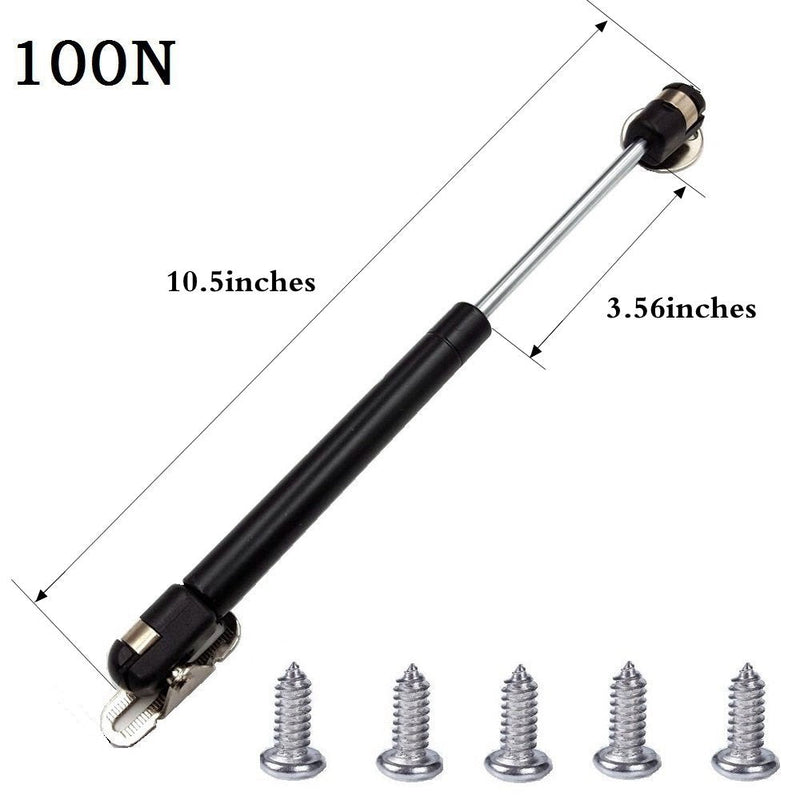DerBlue 4 Pcs 100N/22.5lb Gas Strut Lift Support Cabinet Door Lift Pneumatic Support Black - NewNest Australia