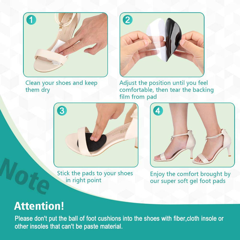 Insoles Forefoot High Heel Cushion, Forefoot Pad, Metatarsal Pads, Bunion Pads, Insoles For High Heels, Shoes, Pain Relief For Women And Men, Self-Adhesive Silicone Gel, 2 Pairs - NewNest Australia