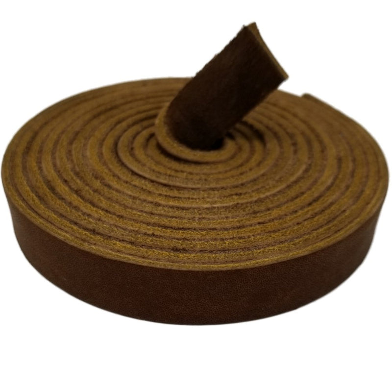 TOFL Genuine Top-Grain Leather Strap | 72 Inches Long | 1/2 Inch Wide | 1/8 Inch Thick (7-8 oz) | 1 Leather Strip for DIY Arts & Craft Projects, Clothing, Jewelry, Wrapping | Medium Brown 1/8 Inch Thick (7-8 oz) - NewNest Australia