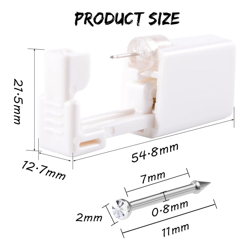 Nose Piercing Kit - Rayyl Disposable Safety Nose Piercing Gun Built-in Nose Stud with 12pcs Nose Stud Ring Nose Piercing Kit for Piercing Supplies Piercing Kit 18 Piece Set - NewNest Australia