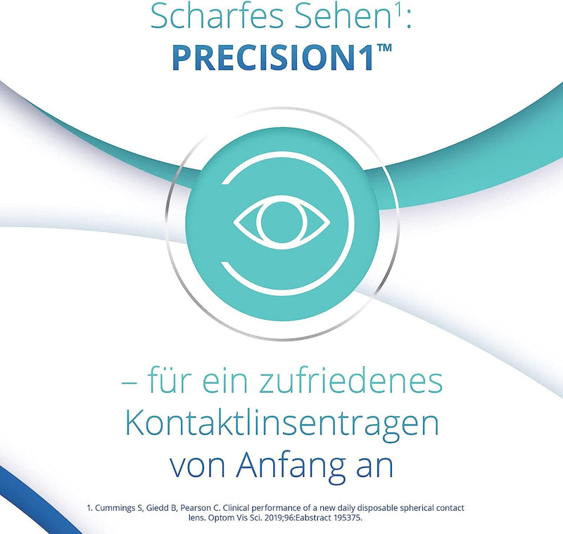 PRECISION1 daily lenses soft, 30 pieces, BC 8.3 mm, DIA 14.2 mm, -1.25 diopters 8.3 millimeters 14.2 millimeters - NewNest Australia