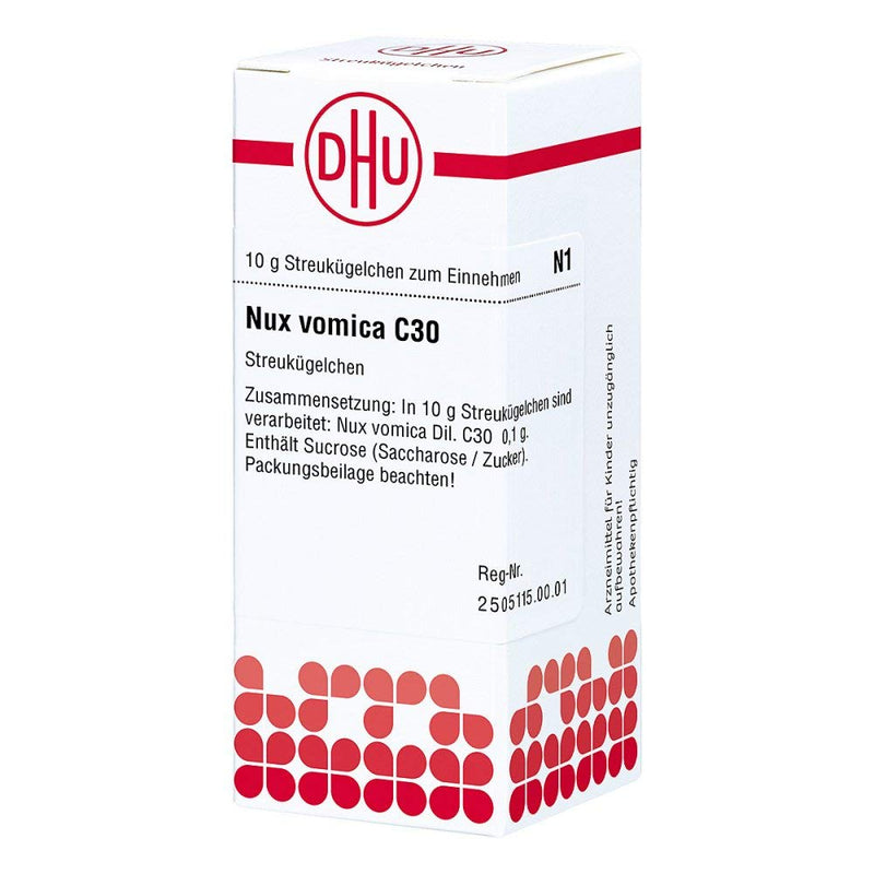 DHU Nux vomica C30 sprinkle beads, 10 g globules - NewNest Australia
